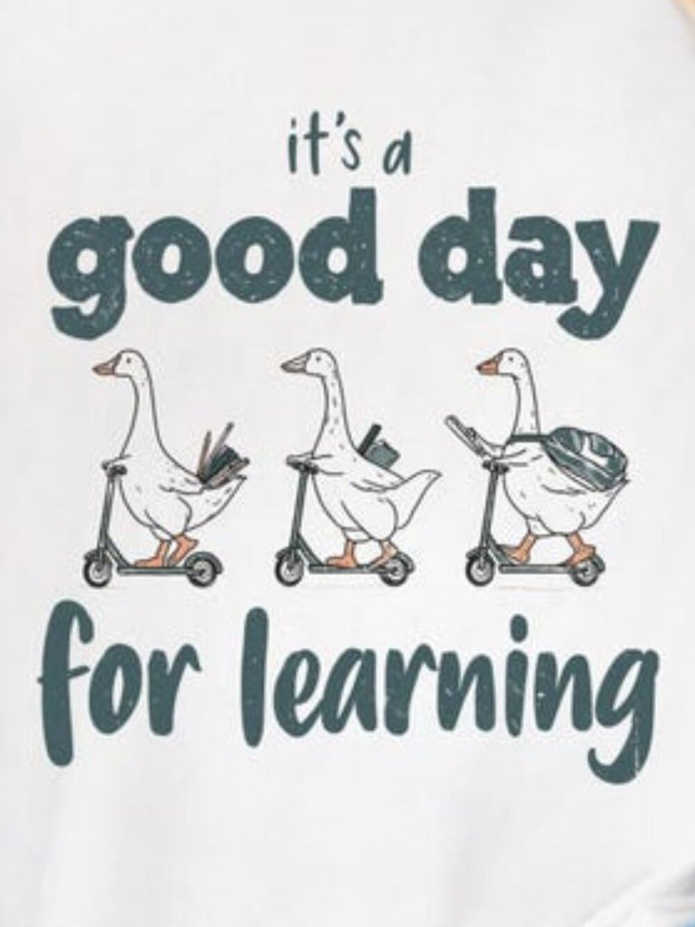 Good Day For Learning Shirt, Back To School Goose Tee - Picture 2 of 4